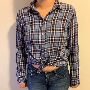 Blue flannel top